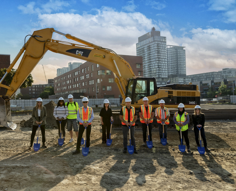 The Daniels Corporation broke ground on their newest condominium residence in the Regent Park revitalization, Daniels on Parliament. Pictured are members of the Daniels team, Grace Lee Reynolds (CEO of Artscape) and Partnership for Affordable Homeownership purchasers. (Photo: Business Wire)