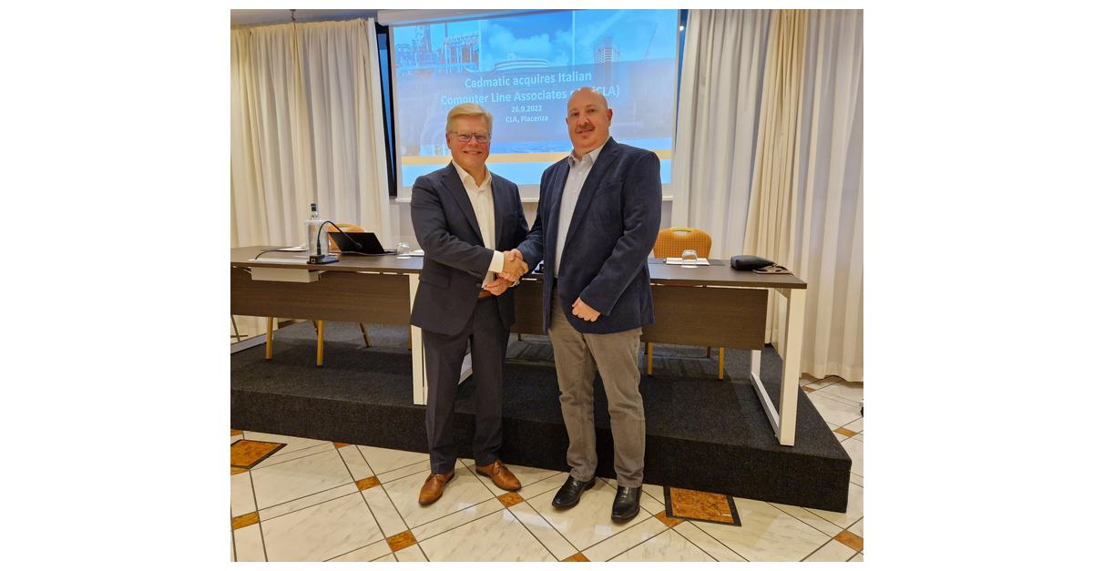 Samenvatting: Cadmatic neemt het Italiaanse engineering softwarebedrijf ...