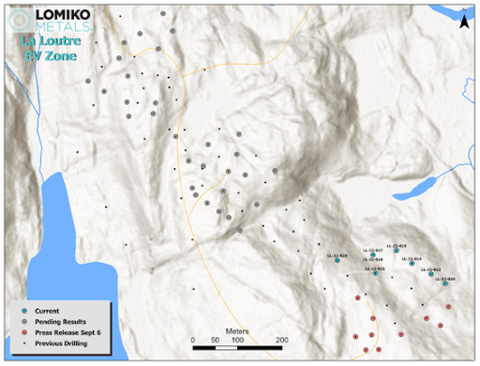 original Figure 1 : Emplacement des trous de forage de la zone VE