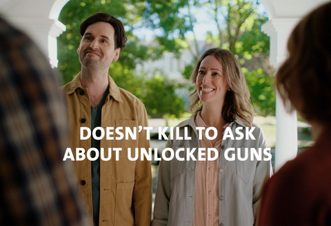 Northwell Health has kicked off a print, broadcast and digital public awareness campaign targeting gun safety titled: “Doesn’t kill to ask about unlocked guns.” Credit Northwell Health