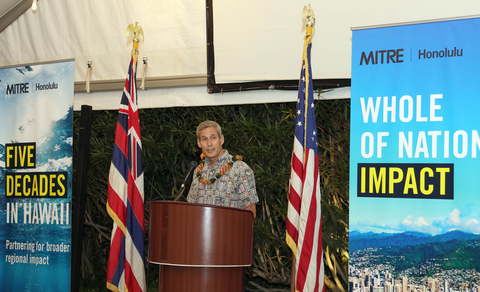 Dr. Keoki Jackson, senior vice president, general manager, MITRE National Security, said, “Our new facility in Honolulu, combined with new partners like the University of Hawai‘i, will strengthen our mission of solving problems for a safer world.” (Photo: Business Wire)