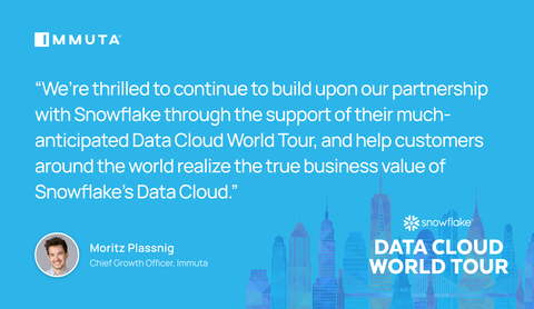 “We’re thrilled to continue to build upon our partnership through our support of their much-anticipated Data Cloud World Tour and help customers around the world realize the true business value of Snowflake’s Data Cloud.” (Photo: Business Wire)