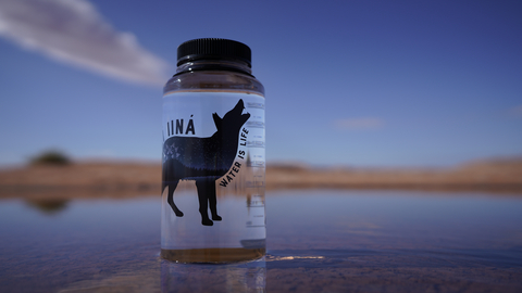 The new Nalgene Water Fund “Tó éí iiná” (Water is Life) limited-edition bottle to help combat the water crisis on the Navajo Nation features a coyote-inspired design by Diné designer Jaden Redhair. (Photo: Business Wire)