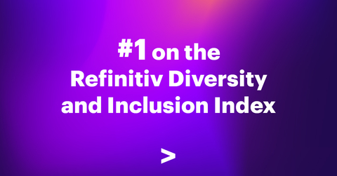 Accenture has once again been ranked the No. 1 company on Refinitiv’s Diversity & Inclusion Index, which identifies the 100 publicly traded companies with the most diverse and inclusive workplaces, based on Refinitiv’s environmental, social and governance (ESG) data. (Graphic: Business Wire)