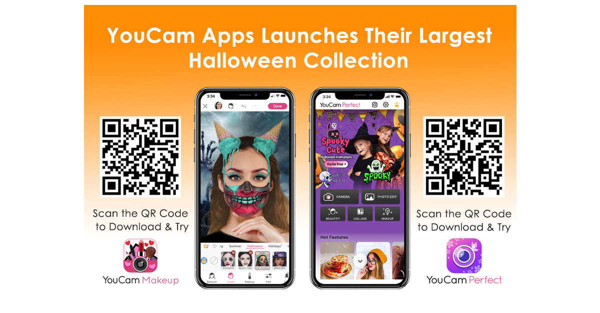 YouCam Apps Launch their Largest Halloween 2022 Collection Featuring Spooky AI & AR Makeup and Photo Editing Effects for Virtual Try-On