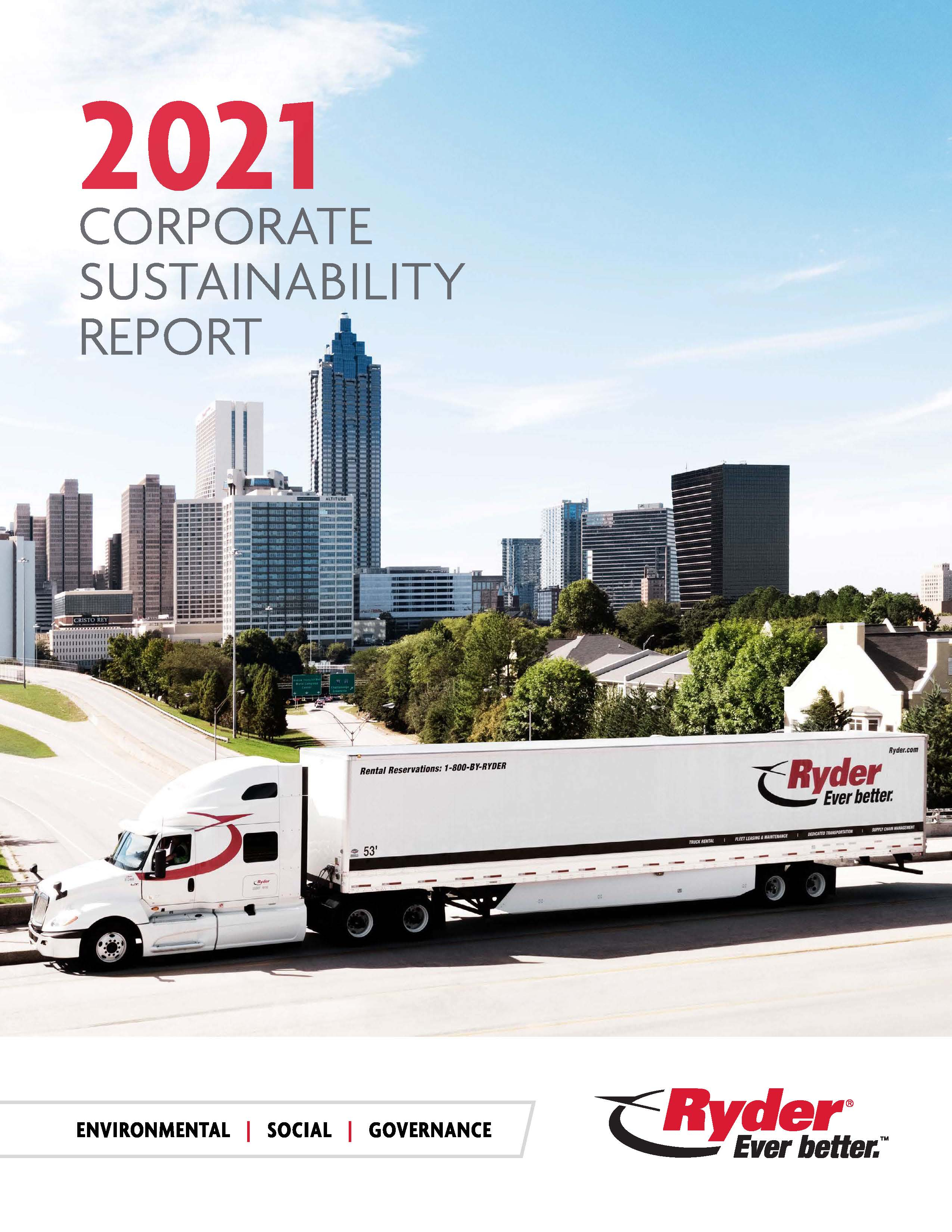 T R Ryder Ryder Releases 2021 Corporate Sustainability Report - ESG News