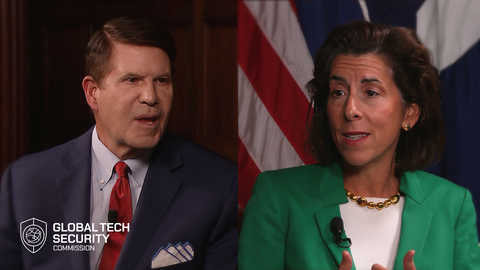 Keith Krach interviews Commerce Secretary Gina Raimondo regarding implementation of the $280B Bipartisan CHIPS and Science Act (Photo: Business Wire)