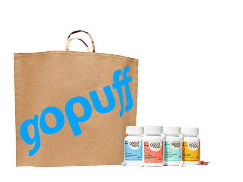 Gopuff announced the launch of Goodnow, a private label line of health and wellness products designed to help customers feel better faster - for less. (Photo: Business Wire)