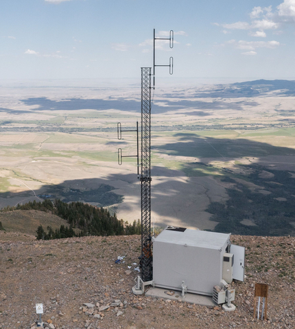 IsoTruss Tower Install at Elk Mountain, WY. Photo Credit: Trevor Christensen (T.C. Studio)