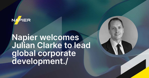 thumbnail 行業領袖Julian Clarke加入Napier，負責領導全球企業發展（圖片：美國商業資訊）