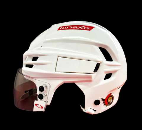 The Ottawa Senators away helmet features the Kinaxis logo. (Photo: Business Wire)