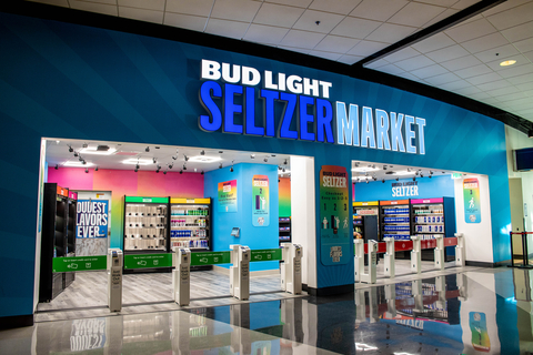 The Bud Light Seltzer Market powered by Amazon's frictionless Just Walk Out technology at Crypto.com Arena (Photo: Business Wire)