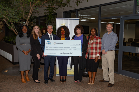 Representatives from Cadence Bank, Origin Bank, Progressive Bank and the Federal Home Loan Bank of Dallas awarded more than $14,000 in grants during a ceremonial check presentation last week. Seen here is a contribution from Progressive Bank. (Photo: Business Wire)