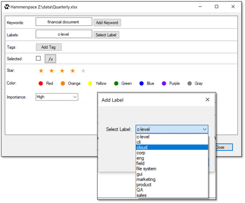 The Hammerspace Metadata Plugin enables users to add rich custom metadata to files and directories directly from within Windows. Such custom metadata can trigger workflows or other data placement policies, be used for chargeback/showback reporting, and much more. (Graphic: Business Wire)