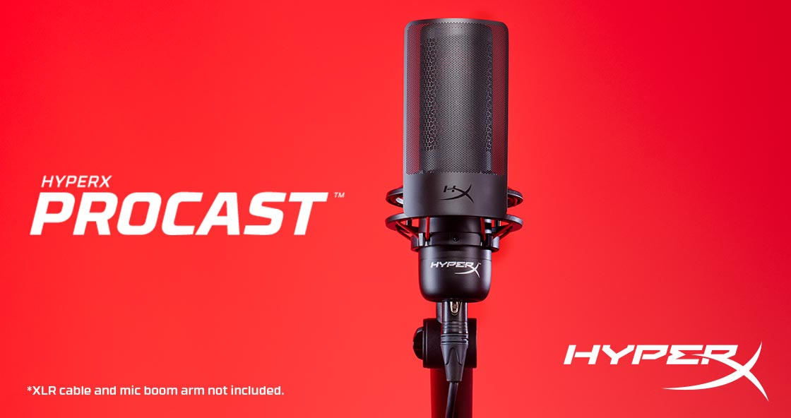 HyperX Announces HyperX ProCast XLR Microphone with Gold-Sputtered