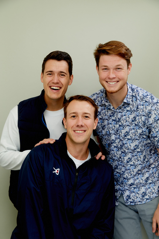 Pictured are the Halp founders Matthew McLellan, Marc Fielding and Justin Mills (Photo: Business Wire)