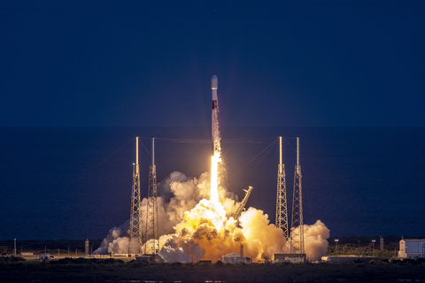 The Northrop Grumman-manufactured Intelsat’s Galaxy 33 and Galaxy 34 satellites launched aboard SpaceX’s Falcon 9 rocket. (Photo credit: SpaceX)