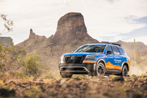 Demonstrating its commitment to adventure and vehicles that thrill, Nissan today confirmed its participation in the 2022 Rebelle Rally with the rugged 2023 Pathfinder Rock Creek. The SUV will be piloted by Team Wild Grace co-captains Sedona Blinson and Lyn Woodward in the X-CROSS™ class for vehicles without a two-speed transfer case. (Photo: Business Wire)