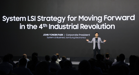 Yong-In Park, President and Head of System LSI Business, is giving his keynote speech at Samsung Tech Day 2022. (Photo: Business Wire)