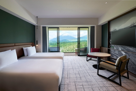 Guestroom with Mount Fuji views at Fuji Speedway Hotel (Photo: Business Wire)
