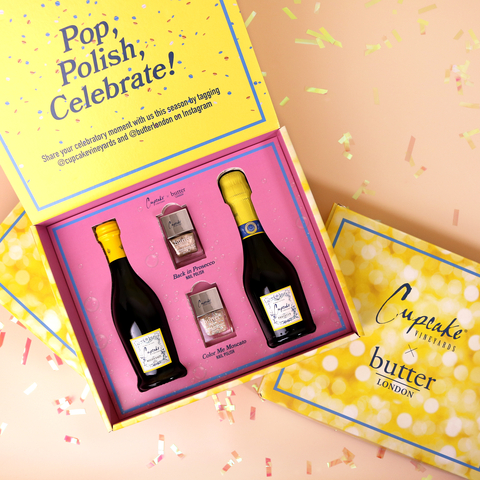 From life’s biggest moments to everyday events, Cupcake Vineyards and butter LONDON’s wine-inspired nail lacquers will add sparkle to any celebration (Photo: Business Wire)