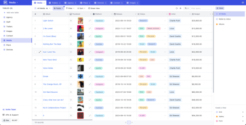 Create endless solutions with your data using NocoDB's spreadsheet in grid view. (Graphic: Business Wire)