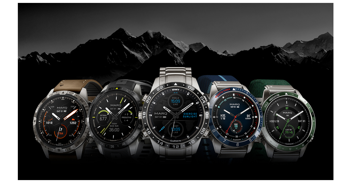 Garmin unveils the second-generation MARQ collection, five luxury modern tool watches crafted for aspirations on land, sea and air