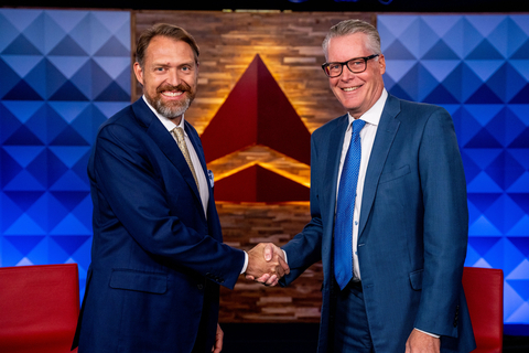 Joby Founder and CEO JoeBen Bevirt and Delta CEO Ed Bastian at Delta's Headquarters in Atlanta, GA (Photo: Business Wire)