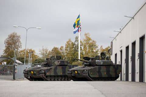 CV90s, old and new. (Credit: Netherlands Ministry of Defence)