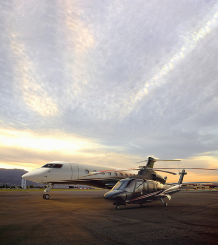 Flexjet's Gulfstream G650 and Sikorsky S-76 (Photo: Business Wire)
