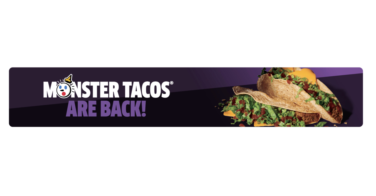 Jack in the Box Is Celebrating Halloween With the Return of the Monster Taco and a New Limited-Edition Shake