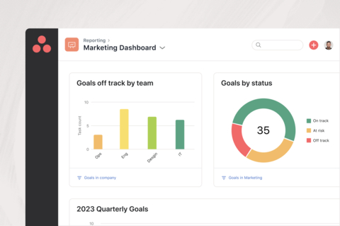 With Enterprise-Grade Goals, enterprises have access to advanced reporting and dashboards for goals, built on the proprietary Asana Work Graph®. (Graphic: Business Wire)
