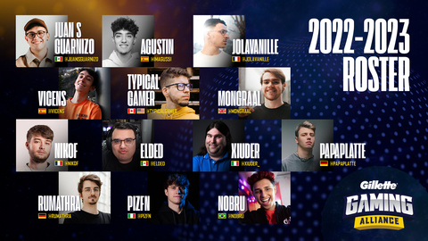 thumbnail Gillette celebrates fifth year with the Gillette Gaming Alliance -- an all-star team of streamers selected to represent the brand and create content for audiences worldwide. (Graphic: Business Wire)