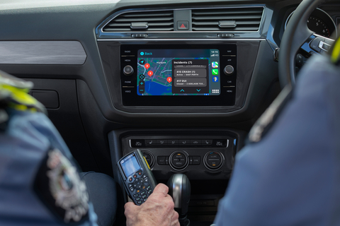Western Australia Police responding to an event using Motorola Solution's Apple CarPlay integration. Credit: Motorola Solutions