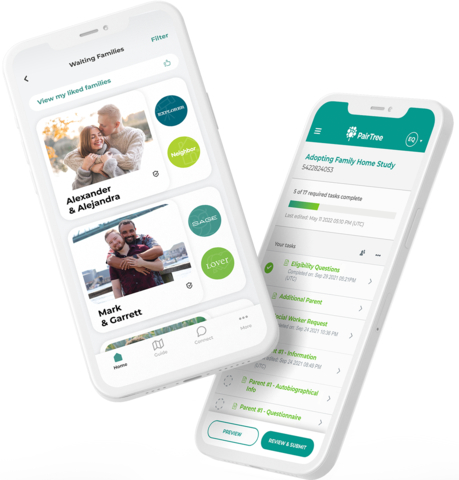 PairTree launches first-of-its-kind adoption platform – including iOS and Android apps – delivering a modern experience for everyone involved in the domestic adoption journey. (Photo: Business Wire)
