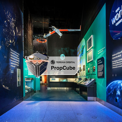 The Terran Orbital-developed PropCube will be on permanent display at the Smithsonian's National Air and Space Museum (Image Credit: Smithsonian’s National Air and Space Museum | Terran Orbital)