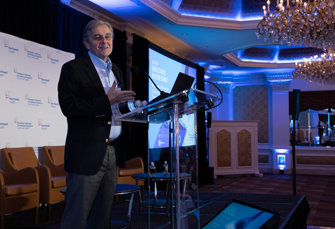 Dr. Kevin J. Tracey delivers a keynote address at the Bioelectronic Medicine Summit. (Credit: Feinstein Institutes)