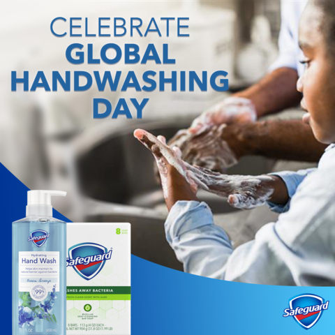 This Global Hand Washing Day, Safeguard partners with City Harvest and Soapy Care to make superior germ protection and education more accessible. (Graphic: Business Wire)