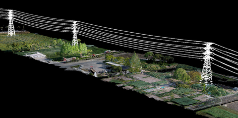 Powerline mapping generated by Nano P60. Image courtesy of LidarSwiss.