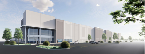 original Rendering for Lovett 76 Logistics Center, a 613,758 square foot class A industrial building located in Brighton, Colorado. (Photo: Business Wire)