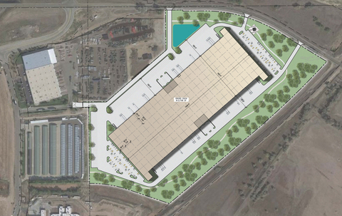 Lovett 76 Logistics Center will feature a 36’ clear height, 7” reinforced concrete slab, 224 dock-high doors, 180’ truck courts, and at least 121 trailer parks. (Photo: Business Wire)