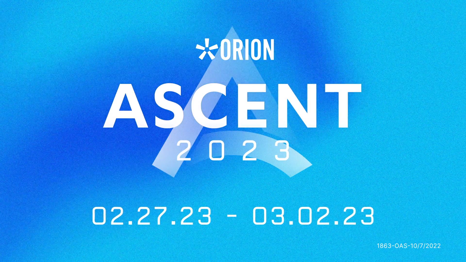 Orion Ascent the Flagship National Advisor Conference Announces