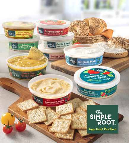 The Simple Root, an exciting new plant-based brand that makes vegetables its #1 ingredient, is now on sale through the grocery delivery websites Plantbelly and igourmet. The Simple Root plant-based dips, cream cheese-style spreads, and artisan cheese-style spreads are simply made, beginning with an innovative process that creates a creamy base from root vegetables and then blends in more vegetables, fruits, herbs, and spices. The Simple Root products do not contain dairy, nuts, soy, gluten, wheat, eggs, artificial colors, or preservatives. All products are also Certified Plant Based by the Plant Based Foods Association. (Photo: Business Wire)