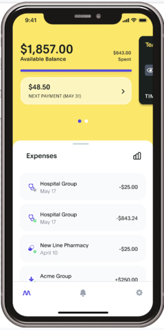TempoPay helps individuals easily track their spending so it’s always clear where they are with their health and finances. (Photo: Business Wire)