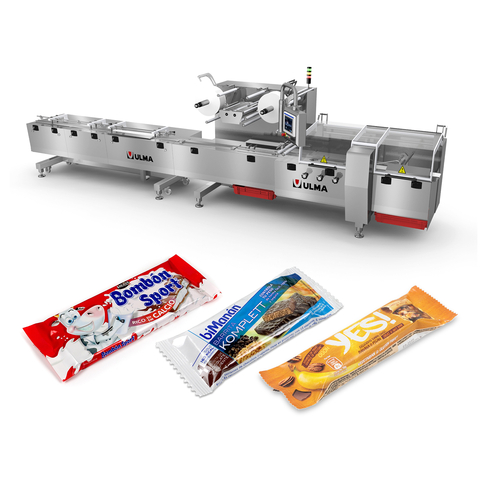 The ULMA FR500 offers a pre-integrated, compact, fully automated end-to-end flow wrap solution that packages bar products at up to 1000 parts per minute. (Photo: Business Wire)