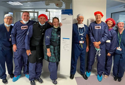 Laurence M. Epstein, MD (center right) implanted the first patient in Boston Scientific’s MODULAR ATP clinical trial at North Shore University Hospital. (Credit: Northwell Health)