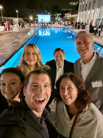 Team members, from left to right, Kelly Makepeace, Sandra Stanisa, Chris Huppertz, Robert Brownlie, Beth Braen, and Martin von Ruden, represented Bob Gold & Associates at the 58th Annual PRSA-LA PRism Awards held on October 13, 2022 at the Annenberg Community Beach House in Santa Monica, California. (Photo: Business Wire)