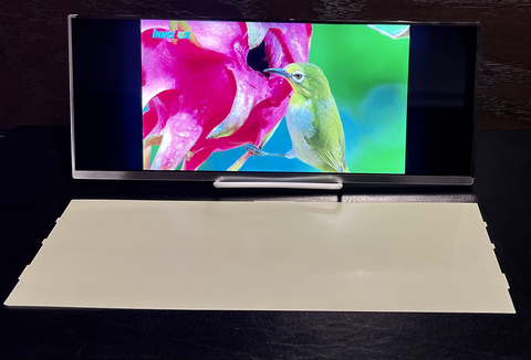 original MiniLED LCD Display Panel with TriGain® red and JADEluxe™ green phosphor film (Photo: Business Wire)