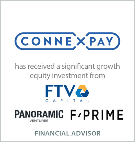 original ConnexPay is the first and only unified payments platform that seamlessly integrates merchant acquiring, anti-fraud solutions and virtual card issuing on a single, end-to-end platform. D.A. Davidson's Technology Investment Banking Group served as the exclusive strategic and financial advisor to ConnexPay on its $110 million Series C capital raise led by FTV Capital and with participation from existing investors Panoramic Ventures and F-Prime. (Graphic: Business Wire)