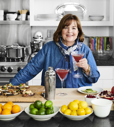 Ina Garten with Signature Cocktail Recipe For Thanksgiving Available Only At Williams Sonoma (Photo: Williams Sonoma)